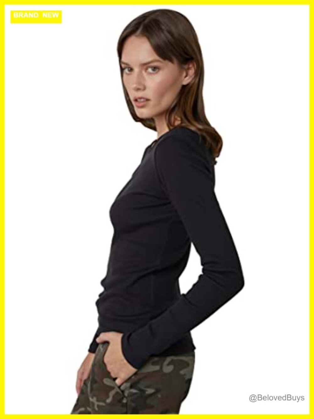 Velvet by Graham & Spencer Bayler Cotton Slub Long Sleeve Tee - Womens